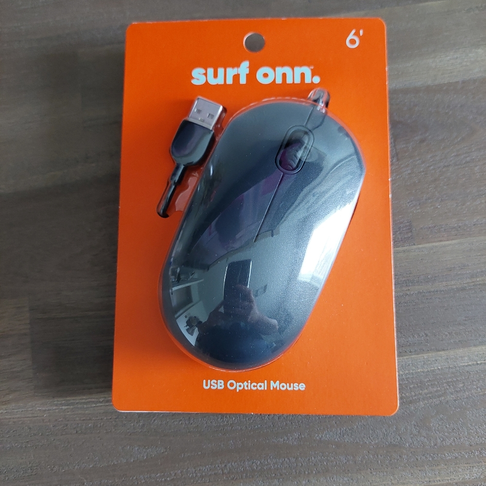 onn. 6' USB optical mouse